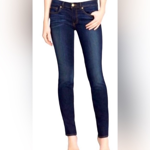 Tory Burch Super Skinny Dark Wash Jeans Midrise Luxe Stretch Size 28 - Picture 4 of 12